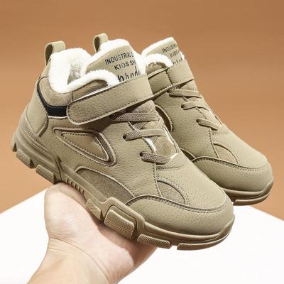 Zapatos de algodón para niños, botas de invierno cálidas y afelpadas para niños, botas de nieve