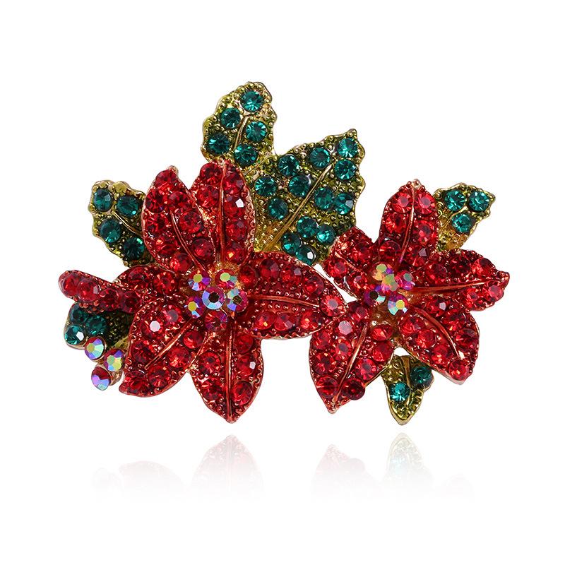 

SKEDS Classic Luxury Vintage Flower Shiny Brooch Jewelry Festival High Quality Women Lady Metal Badges Buckle Accessories Gift