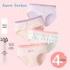 Ice Snow Kapok Girls' Cotton Briefs