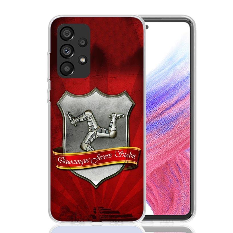 Isle of Man Coat of Arms Phone Case for Samsung Galaxy A17 A16 A15 A14 A13 A57 A56 A55 A54 A53 A37 A36 A35 A34 A33 A26 A25 A24 A