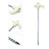 4 Pcs Steel Tent Pegs Screw Noctilucent Drill In Caravan Camping Tent Awning Peg
