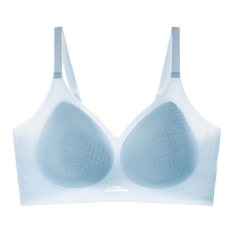 Spring and summer seamless big chest small jelly strip soft support comfortable anti-sagging breathable bra cover