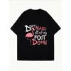 Weißes Oversized T-Shirt Mit Flamingo Und Don T Make Me Put My Foot Down Aufdruck Für Freizeitkleidung