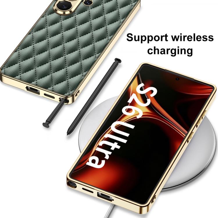 GKK Plating Leather Rhombus Texture Phone Case