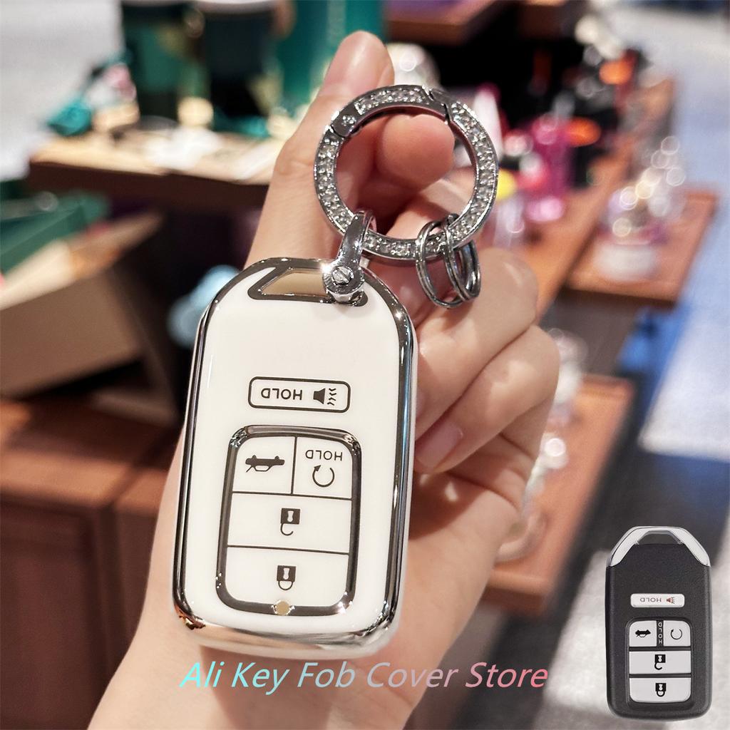 for Toyota Key Fob Cover Keychain For Honda Accord Civic Cr-V Hr-V Fit Odyssey Jed Crosstour Crider Accessories