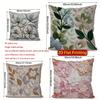 2D Floral Embroidered Pattern Decorative Pillow Covers Pattern Cushion Cover Suitable For Sofa Bedroom Car Pillow Cover