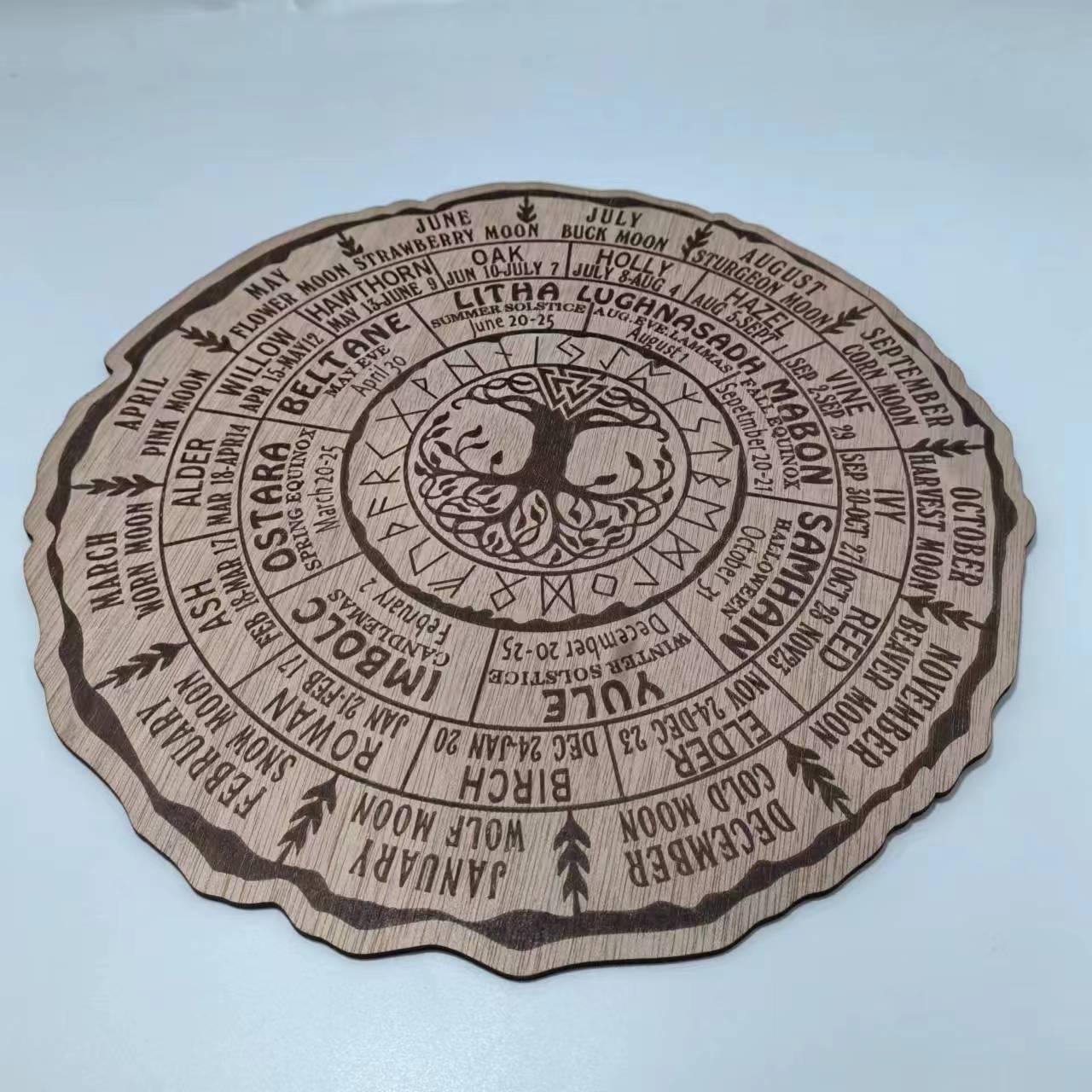 Tree of Life Wheel of the Year Wooden Sign