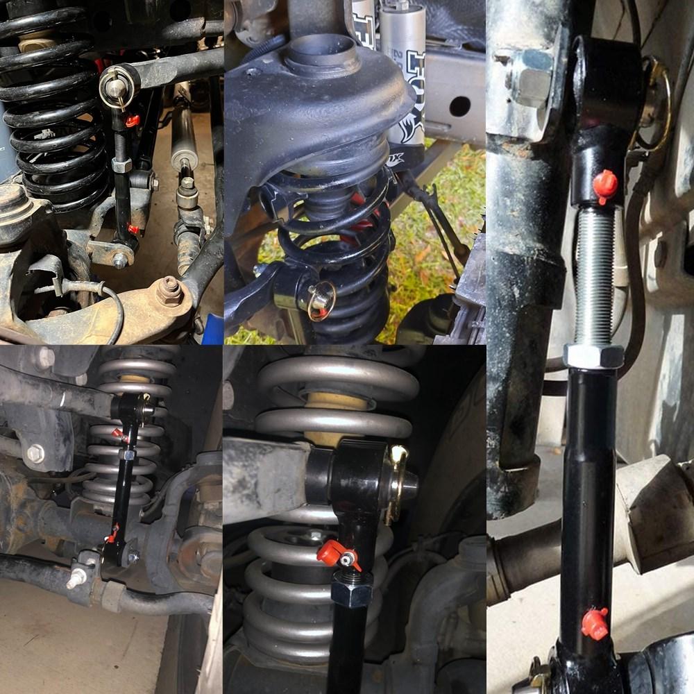 Front Sway Bar Links Disconnects Adjustable 2.5-6" Lifts For Jeep Wrangler JK JKS 2/4 Doors 2007-2018 Stainless Steel Sway Bars