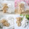 2pcsBlush Bear Pendant Plush Bear Keychain Stuffed Animal Pendant Soft Key Rings