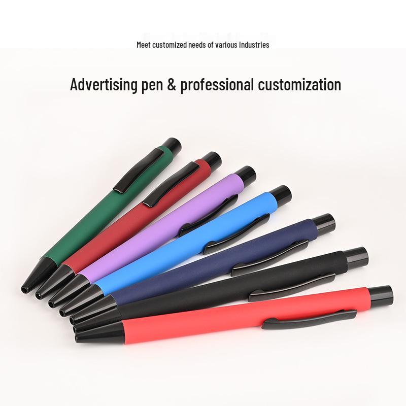 Customizable Metal Ballpoint Pen with Click-Action Spray Glue - Ideal for Business Gifts and Logo Printing.
