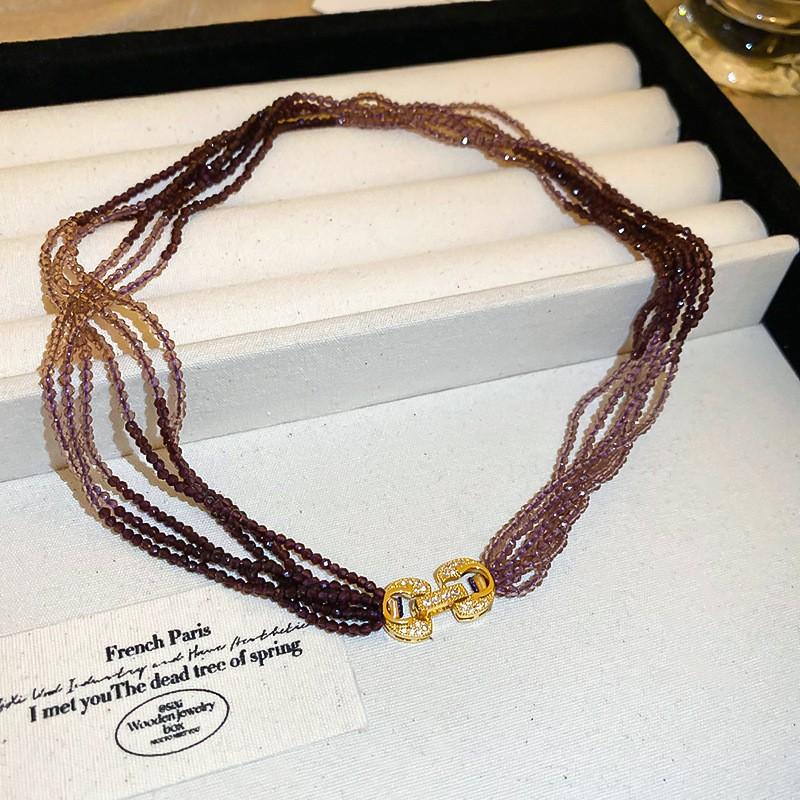 Многослойная цепочка на ключицы из искусственного хрусталя, инкрустированная бриллиантами, Mori, маленькая, свежая, цепочка на ключицы, цепочка для темперамента