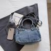 Vintage Denim Tragetasche Damen Schulter Umhängetasche