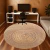 1pc Tree Rings Wood Texture Round Chair Mat Area Rug - Non-Slip, Floor Mat for Office, Bedroom, and Indoor Decor C1118078