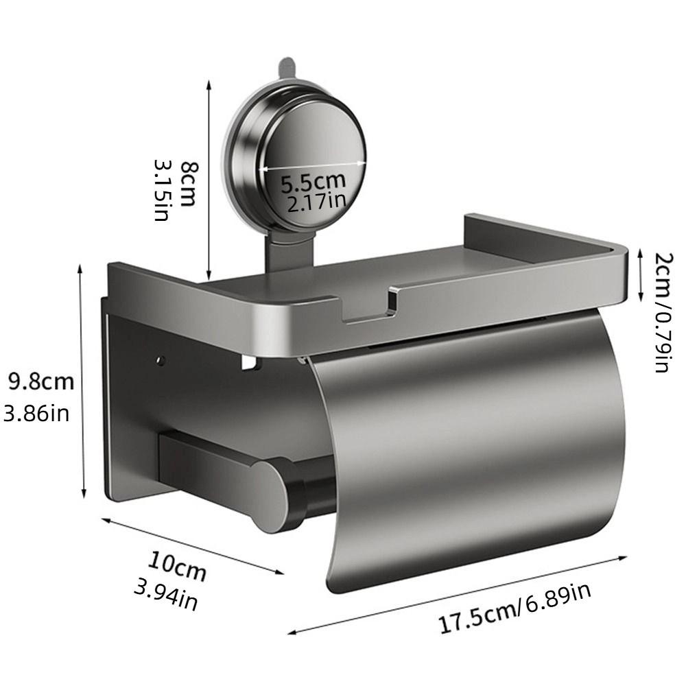 Punch-Free Toilet Tissue Box Suction Cup Bathroom Paper Holder  Kitchen