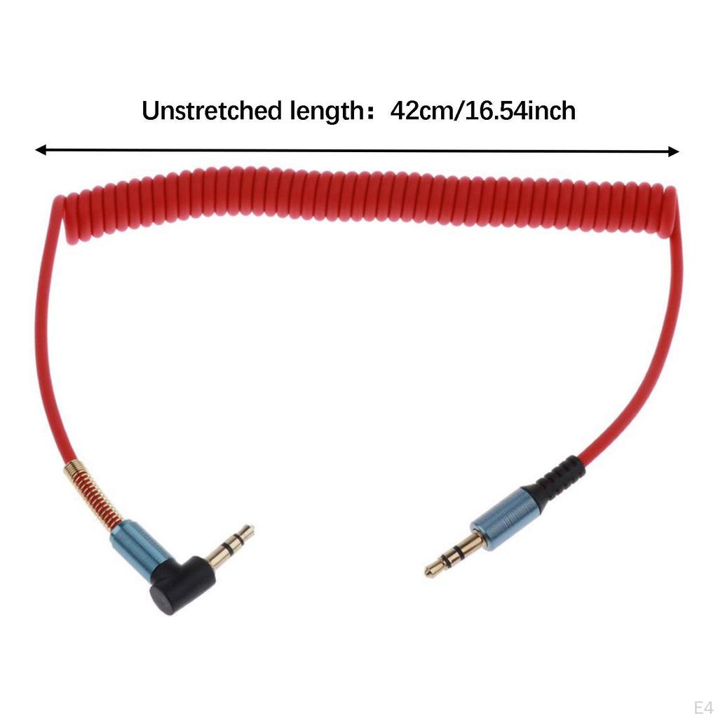 3.5mm Audio Cable Headphone Cable, 90 Degree Male to Stereo Aux Cord