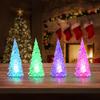4Pcs 12Cm LED Christmas Tree Colorful Mini Xmas Tree Elegant Home Decoration Prop Table Centerpiece Christmas Party Decor