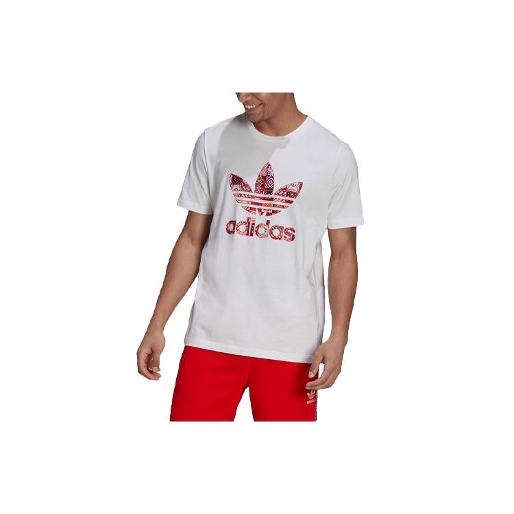 adidas originals Athleisure Casual Sports Breathable Short Sleeve White Men s H43943 S