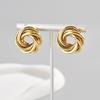 Fashion Jewelry Irregular Earrings Temperament Ladies Ear Studs Metal Round Earrings  Party