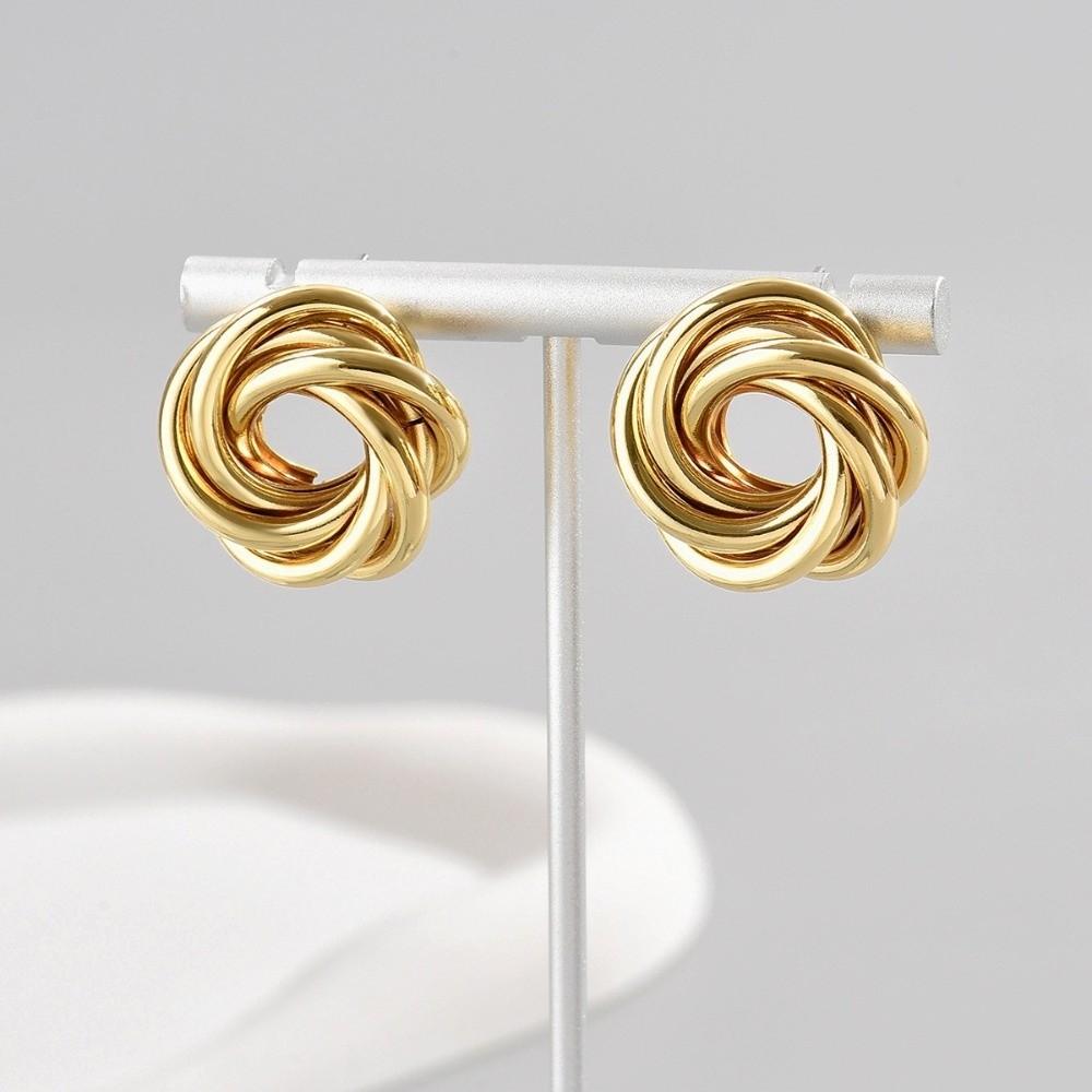 Fashion Jewelry Irregular Earrings Temperament Ladies Ear Studs Metal Round Earrings Party