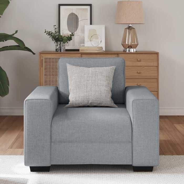 VidaXL Armchair Light Grey 60 Cm Fabric, Single Sofa Armchair, Accent Chair, Relaxation Armchair, Armchair of 4105146