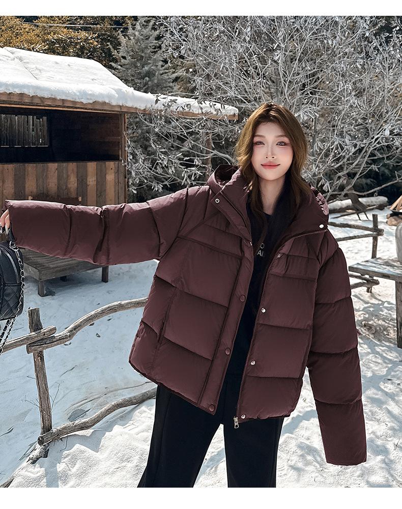 Women’s Short Hooded Windproof Thicken Warm Winter Jacket Outerwear