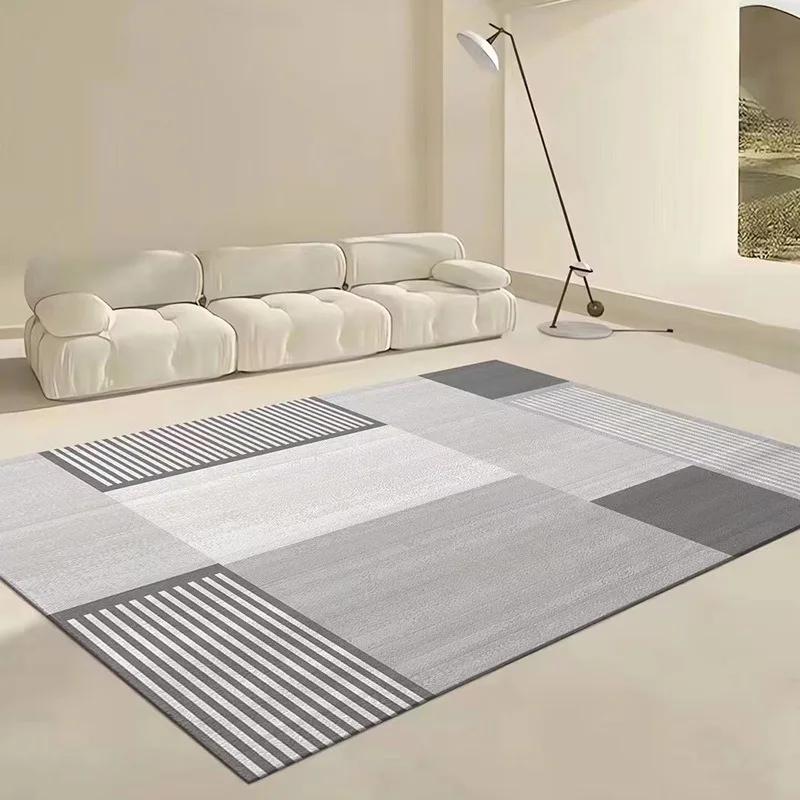 Living Room Carpet Bedroom High-density Loop Pile Rug Large Area Simple Style Foot Mat Dirt-resistant Easy To Care Floor Mats