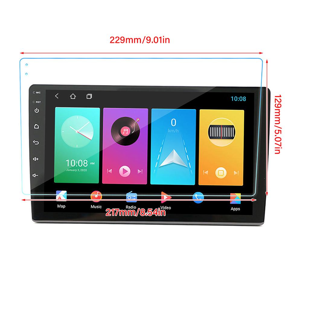 Protective Film Navigation Screen Protector Long Lasting Car Touch Screen Tempered Glass Film Rugged Clear Image Cleaning Kit