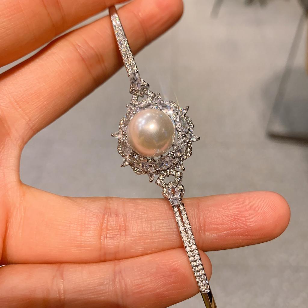 Douyin Australian Fritillary Pearl Treasure Set Ring Bracelet Necklace Bracelet Women'S