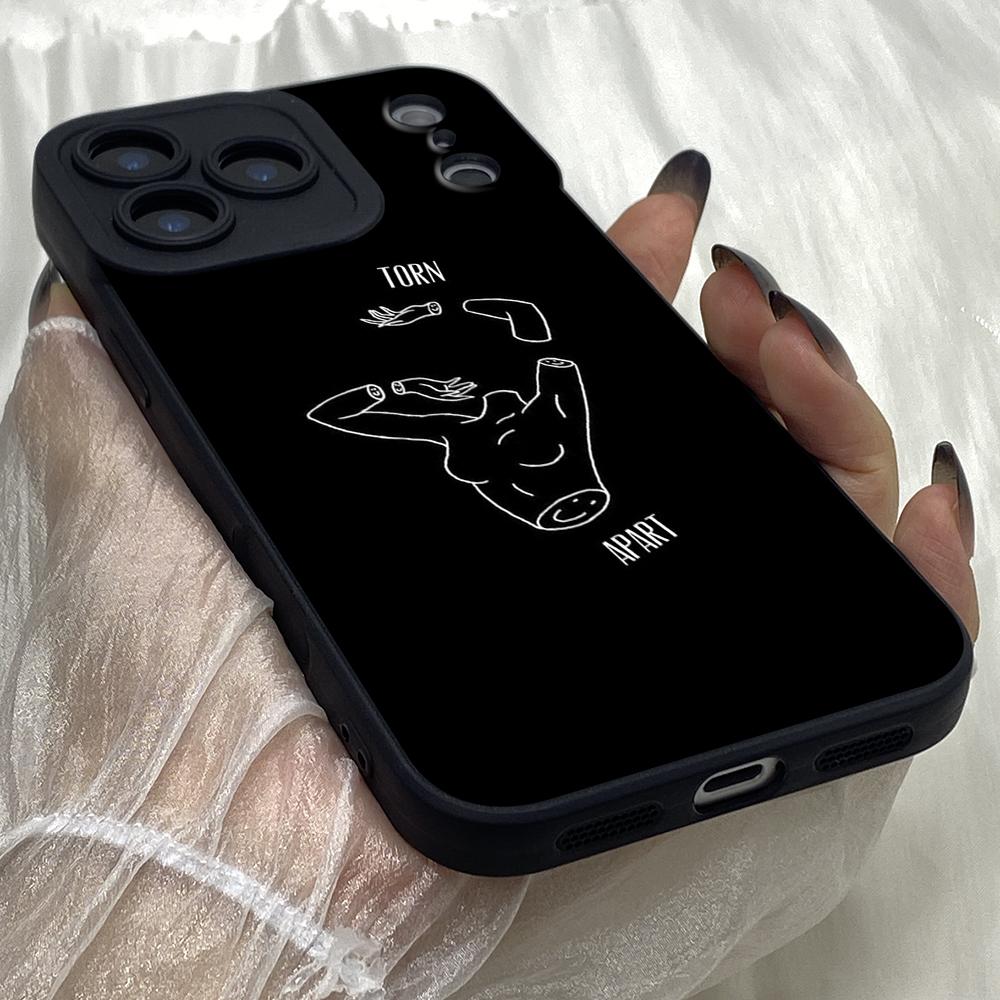 M540 Abstract Line Face Angel Eyes Soft Phone Case for iPhone Samsung Galaxy Xiaomi Rdemi Huawei Honor Infinix Realme OPPO vivo All Model TPU Case