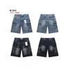 Mens Distressed Denim Shorts With Star Rhinestone Embellishment Utility Pocket Design Slim Fit Cotton Short Pants Streetwear