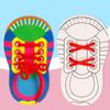 Baby Threading Lacing Toy Learn To Tie Shoelaces for Kids Fine Motor Skills Early Educational Toys Kindergarten Teaching Aid