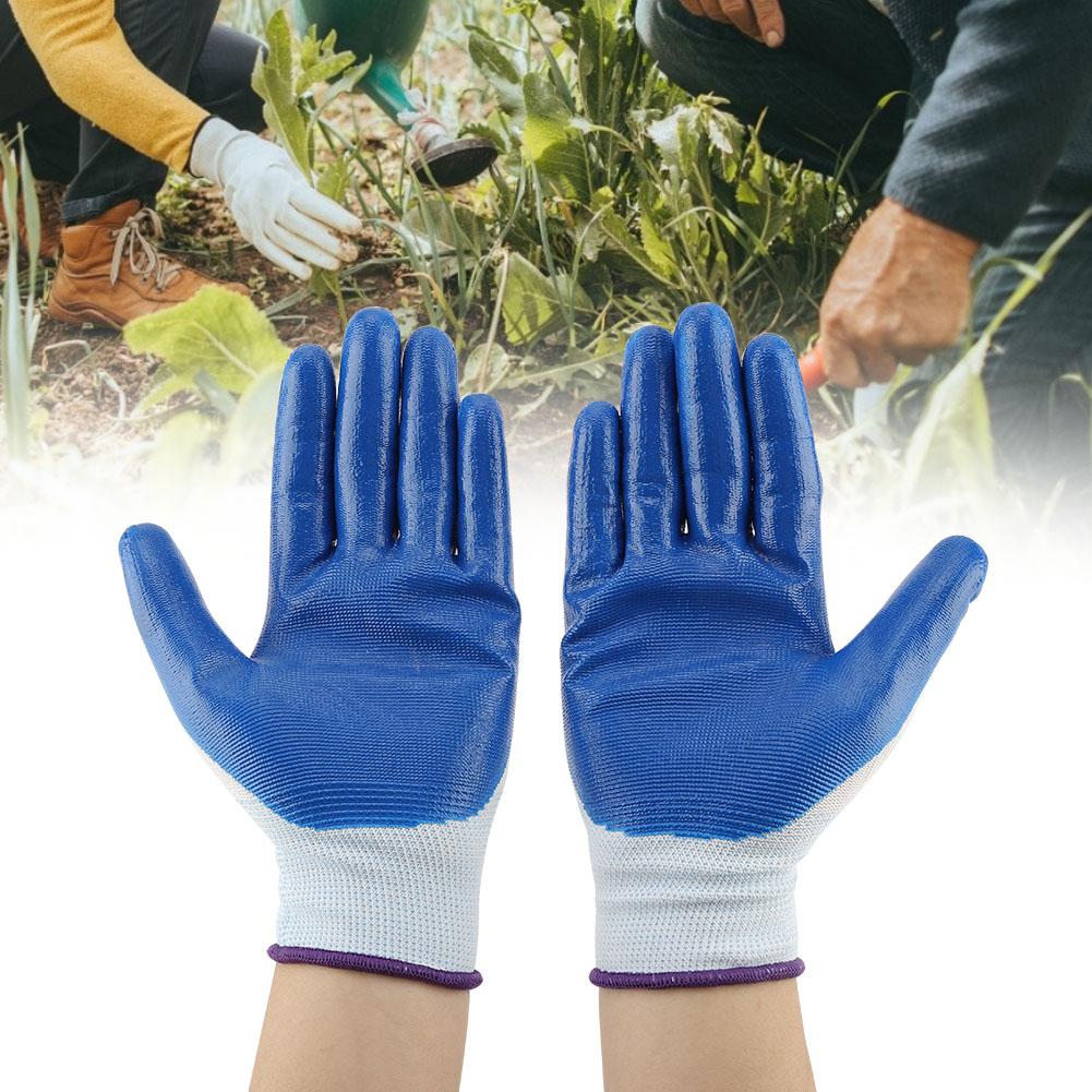 1Pair Non slip Waterproof Labor Work Garden Gloves Handling Gloves