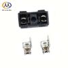 Thai Standard 2-Pin Round Socket with Conductive Spring Clip and Copper Nickel Plated Hardware.