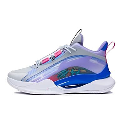 Li Ning Pioneer Spirit Team 2.0 Stoßdämpfende Rutschfeste Abriebfeste Atmungsaktive Mid-Top Basketballschuhe Kinder Basketballschuhe YKBS016-5