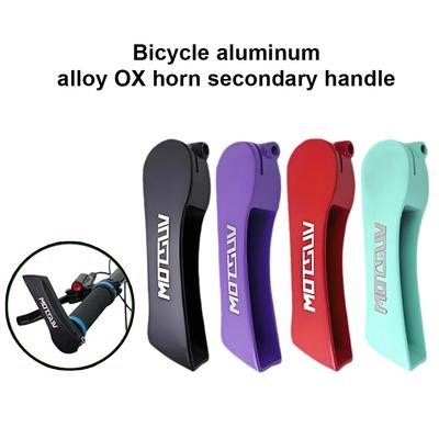 1 Paar Fahrrad-Seitenlenker aus Aluminiumlegierung, winkelverstellbar, farbiger Horngriff für Lenker mit 22,2 mm Kaliber, Reitzubehör