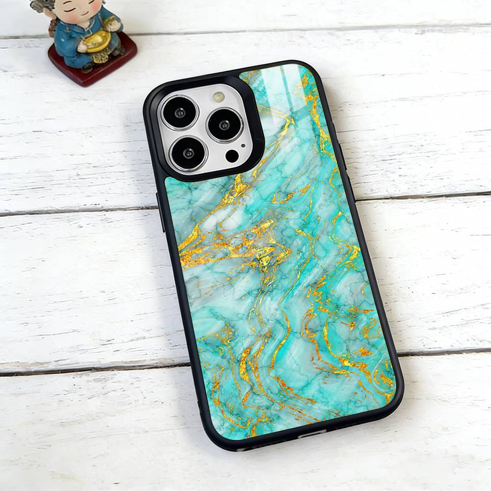 Marble Pattern Phone Case For iPhone17,16,15,14,13,12,11 Plus,Pro Magnetic with Magsafe Wireless Charging