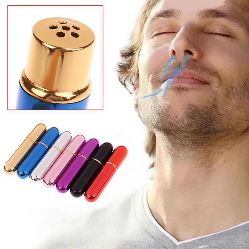 1Pcs Nasal Inhalers For Essential Oils Aromatherapy Blank Aluminum Tubes 5Ml Refillable Bottles With Replacement Wicks