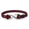 S Shape Fish Hook Double Layer Bracelet Men Women Handmade Milanese Rope Stainless Steel Hand Rope Beach Jewelry Accessories