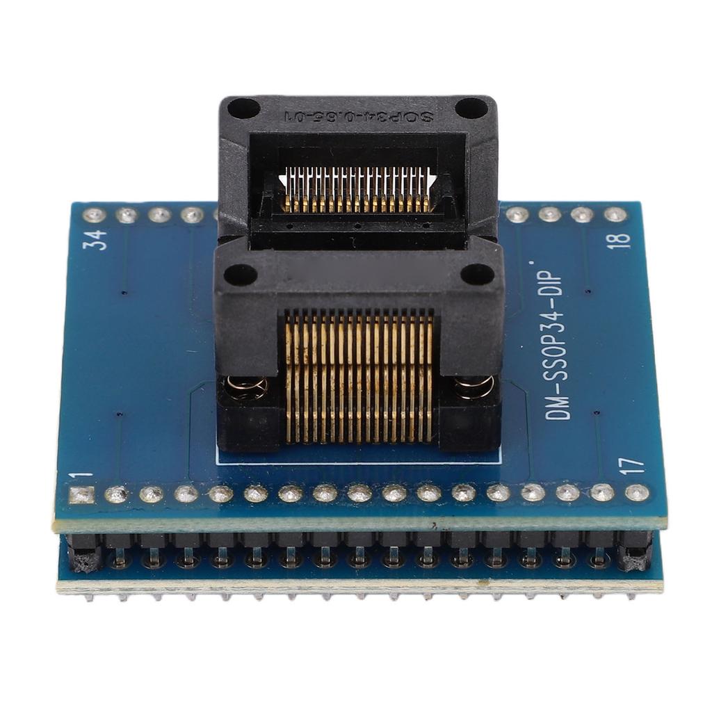 SSOP34 To DIP34 IC Programmer Adapter Test Socket Pitch 0.65mm Support for SSOP28 SSOP24 SSOP20 SSOP16 SSOP14