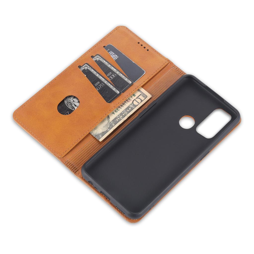 Luxury magnetic attraction case for OPPO A32 A53s A11s / A33 A53 2020 simplicity phone cover wallet case card slots quality AZNS
