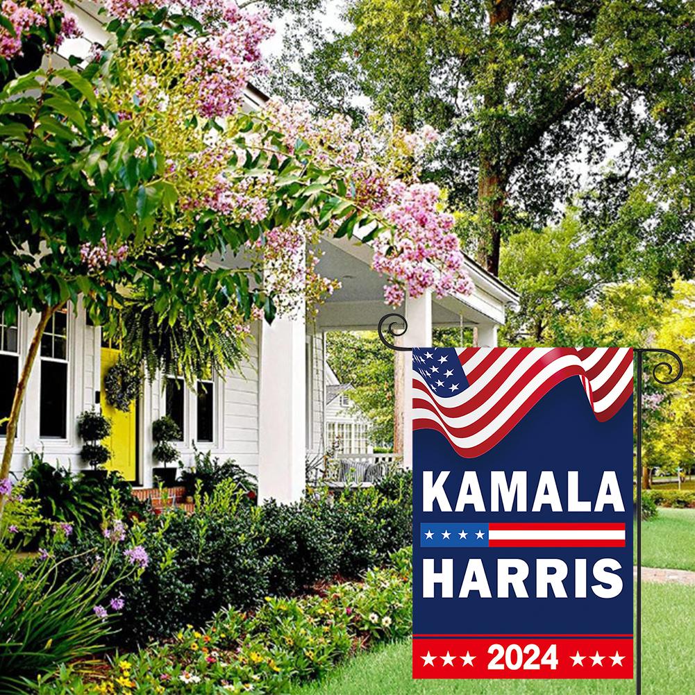1-5Pc Kamala Harris 2024 Bandeira de jardim com cores vivas Bandeira Kamala Harris Bandeira de quintal Kamala Harris para eleição presidencial americana