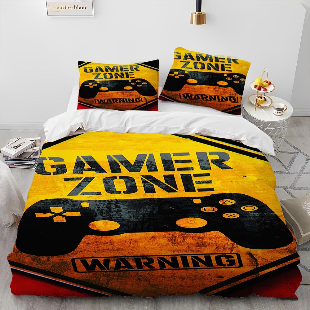 Comforter Cartoon Gamer Game Controller Comforter Bedding Set Bed Set King Queen Size Bedding Set Child