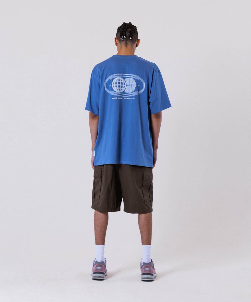 ALL DAY HOOPS Adh Worldwide Oversized Short Sleeve T-Shirt Blue