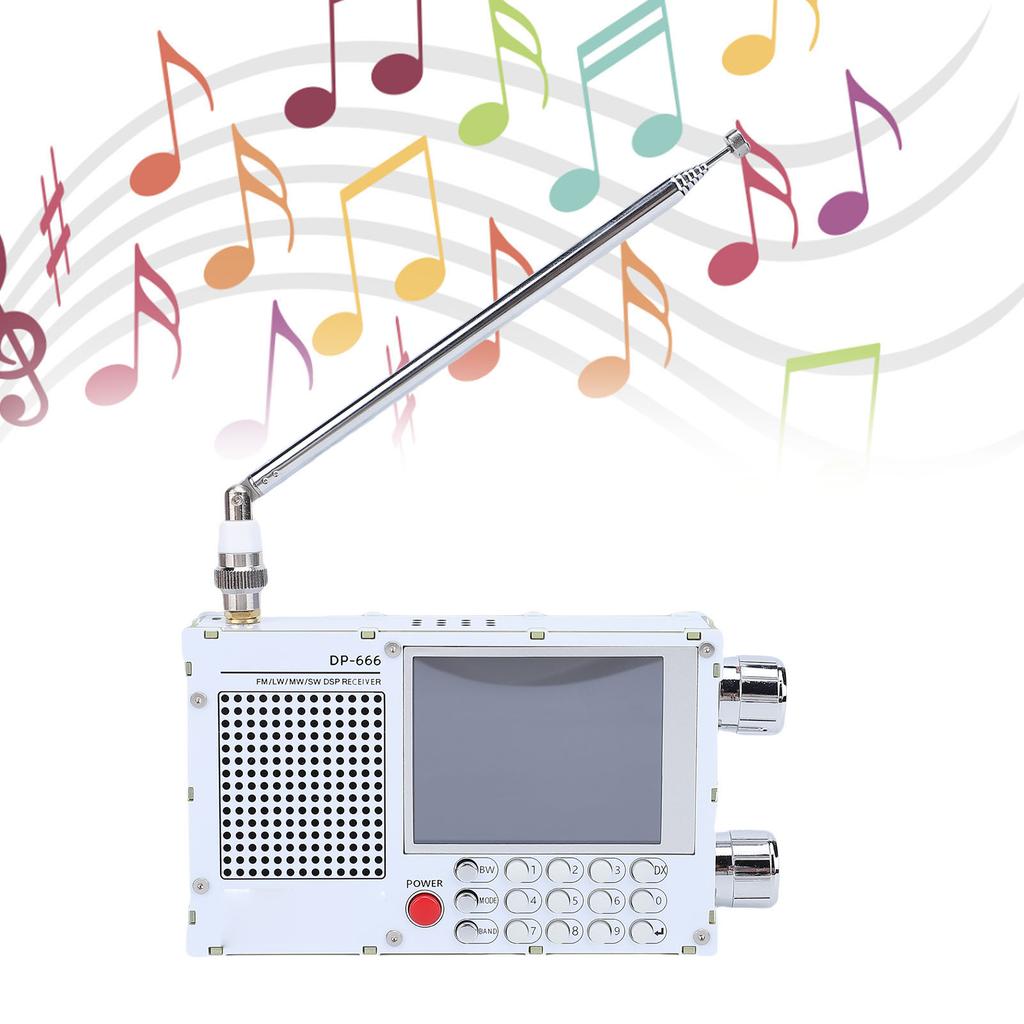 Full Band Radio FM LW MW SW Shortwave Radio 2.8 Inch Resistive Touch LCD Color Screen Portable High Sensitivity Travel Radio