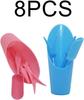 Kit 8 outils pour semis et plantation — pelles, pellettes et transplanter, rose et bleu