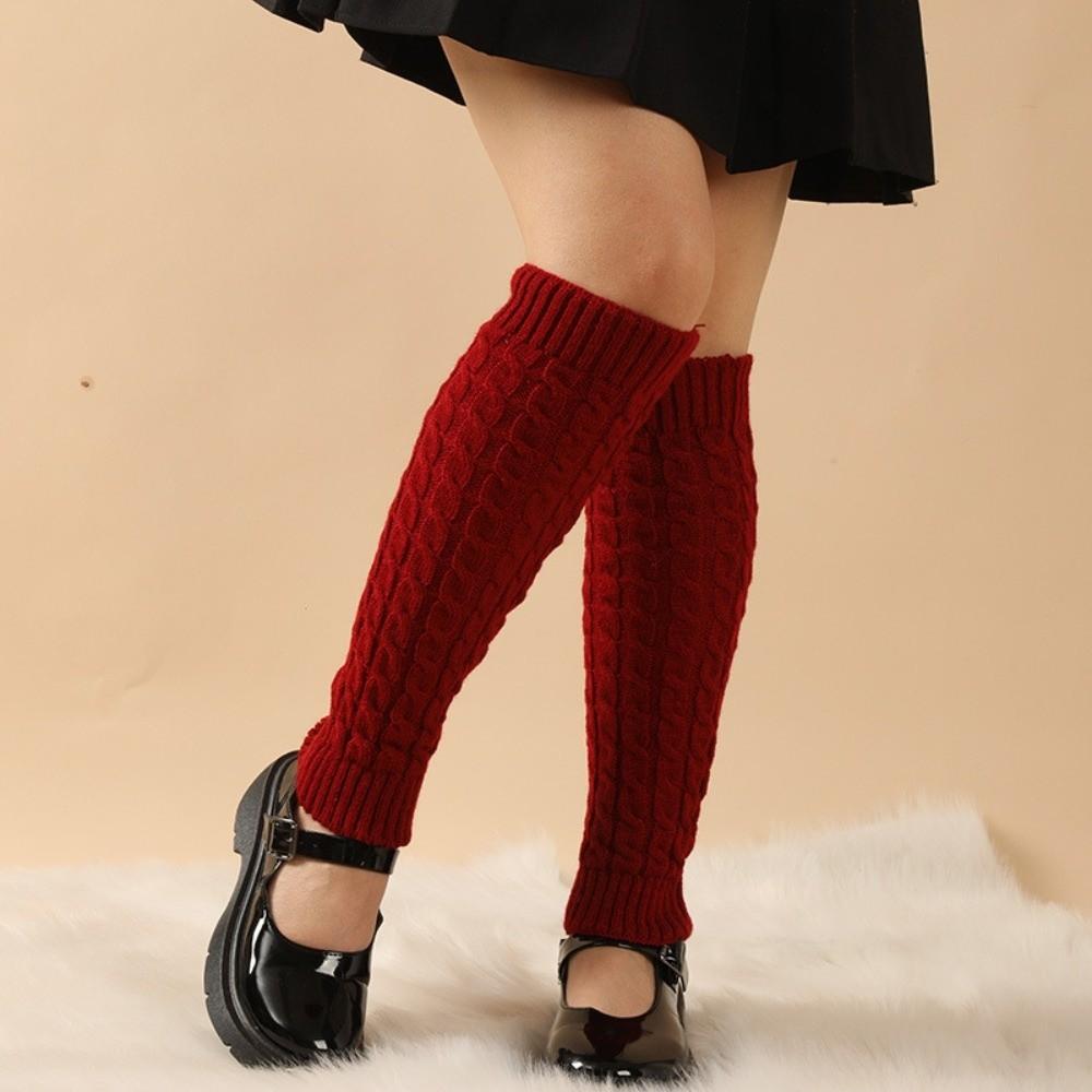 Foot Cover Fleece Leg Warmers Thickened Knitted Leg Coverings Socks Winter Leg Warmers  Streetwear