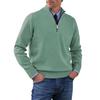 Autumn/Winter Men'S Plus-Size Knit Top, Zip-Up Knit Shirt, Warm Base Layer, Sweater For Men