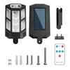 Solar Powered Security Light Motion Activated 3 Lighting Modes Weatherproof Construction for Outdoor Wall Garden Garage Lighting