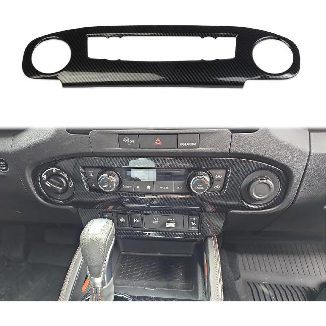 Korlot Carbon Fiber Center Console Air Conditioner Panel AC Cover Trim for Nissan Frontier 2022-2024