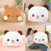 Cute Two Bubu Plush Bear Pillow Cozy Short Plush Stuffed Animal For Kids Room
